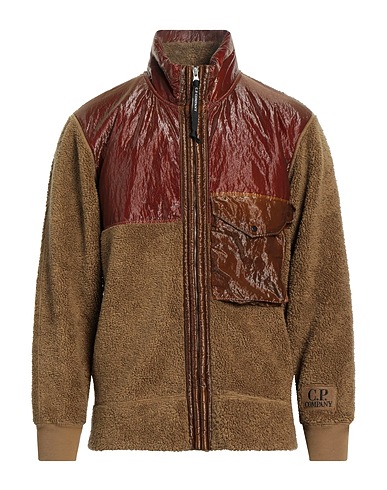 C.P. COMPANY Teddy Coat Brown 72% Cotton, 28% Polyester, Polyamide