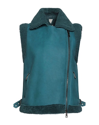 GIORGIO BRATO Biker jacket Deep teal Lamb fur