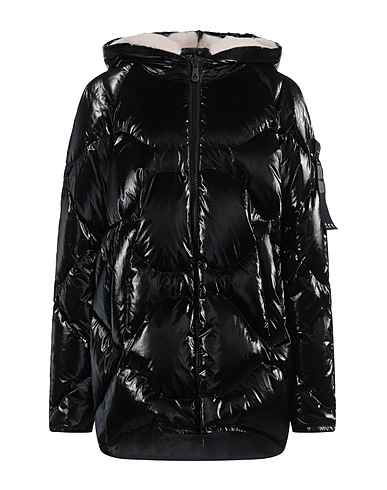 PEUTEREY Shell jacket Black 100% Polyamide, Wool, Acrylic