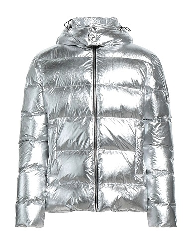 LES HOMMES Shell  jacket Silver 56% Polyester, 44% Polyurethane