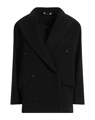 BOTTEGA MARTINESE コート ブラック ウール 70% / ポリエステル 30%