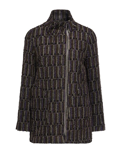 SEES INFINITELY WOMAN Coat Dark purple 80% Wool, 20% Polyamide