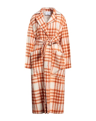 ERIKA CAVALLINI Coat Rust 40% Wool, 23% Polyamide, 13% Alpaca wool, 13% Mohair wool, 11% Virgin Wool