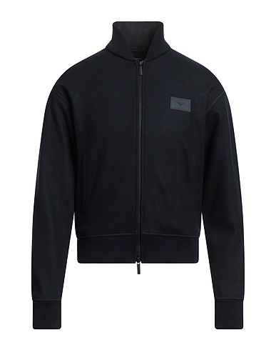 EMPORIO ARMANI Bomber Midnight blue 80% Wool, 20% Polyamide, Virgin Wool, Acrylic, Elastane