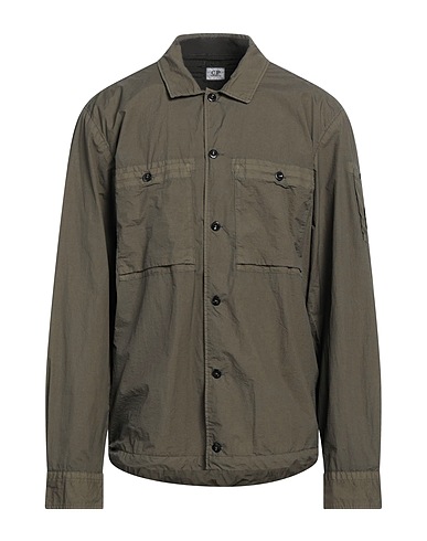 C.P. COMPANY Solid color shirt Military green 100% Polyamide