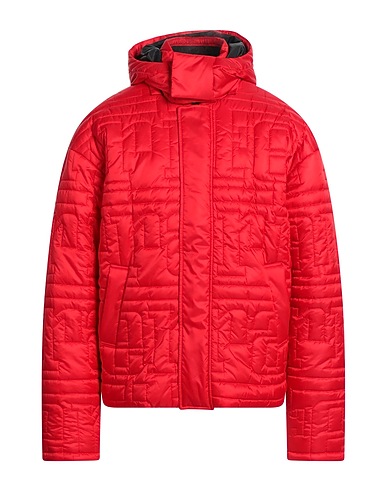 FERRARI Shell  jacket Red 100% Recycled polyamide, Polyester, Polyamide, Elastane