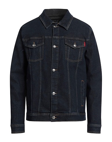 JOHN RICHMOND Denim jacket Blue 98% Cotton, 2% Elastane