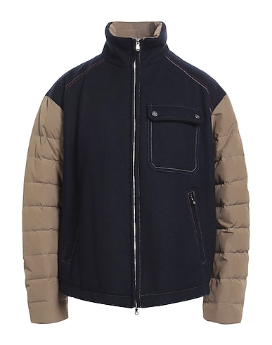 PEUTEREY Shell jacket Midnight blue 75% Wool, 25% Polyamide, Polyester