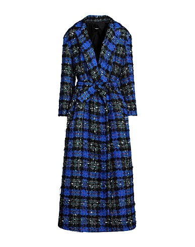 AMEN Coat Bright blue 41% Wool, 24% Acrylic, 18% Other Fibres, 17% Cotton, Elastane
