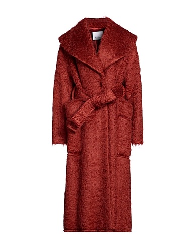 ERIKA CAVALLINI Cappotto Ruggine 60% Lana mohair, 26% Lana Vergine, 14% Poliammide