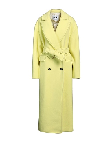 MSGM Coat Lime green 80% Virgin Wool, 20% Polyamide