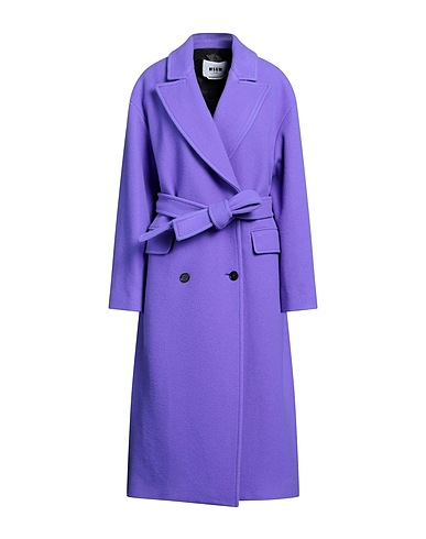 MSGM Coat Purple 80% Virgin Wool, 20% Polyamide