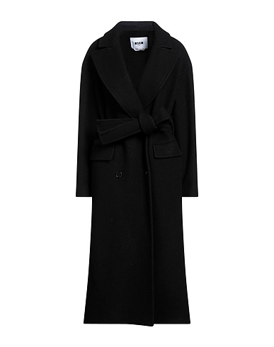 MSGM Coat Black 80% Virgin Wool, 20% Polyamide