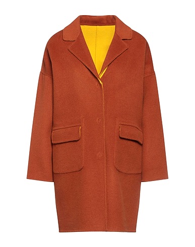 MALÌPARMI Coat Brown 80% Wool, 20% Polyamide