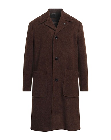 OFFICINA 36 Coat Dark brown 43% Acrylic, 37% Polyester, 20% Virgin Wool