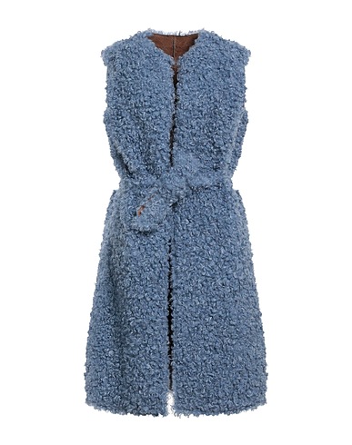 MALÌPARMI Teddy Coat Pastel blue Polyester