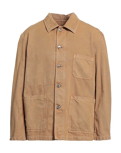 GRIFONI Camicia tinta unita Cammello 98% Cotone, 2% Elastan