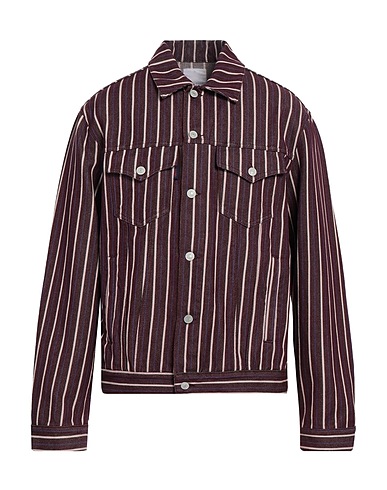 NAPAPIJRI Denim jacket Burgundy 100% Cotton