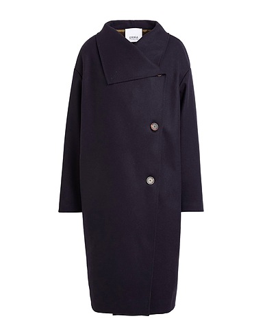 ERIKA CAVALLINI Coat Midnight blue 80% Virgin Wool, 20% Polyamide