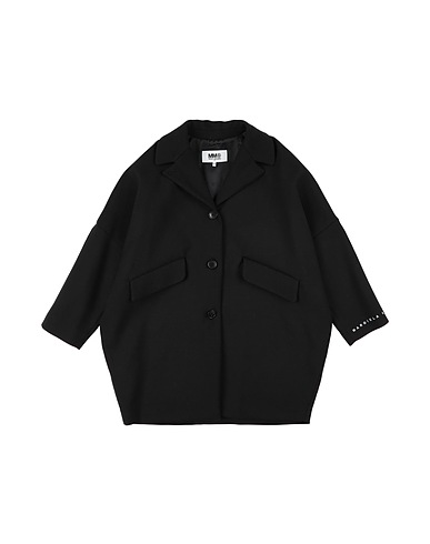 MM6 MAISON MARGIELA Coat Black 54% Polyester, 44% Virgin Wool, 2% Elastane