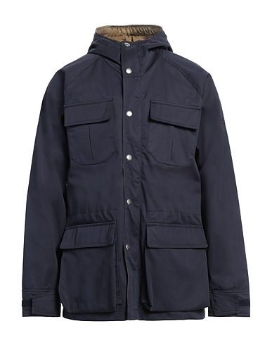 HOLUBAR Full-length jacket Navy 90% Cotton, 10% Polyurethane