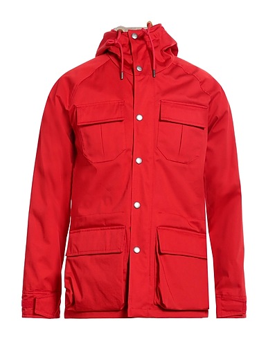 HOLUBAR Full-length jacket Red 90% Cotton, 10% Polyurethane