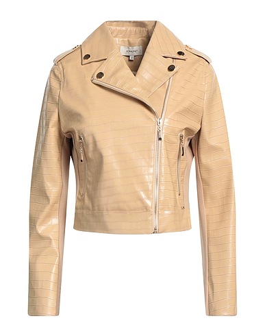 KORALLINE Giacca biker Beige 53% Poliammide, 24% Rayon, 10% Poliuretano, 10% Poliestere, 3% Elastan