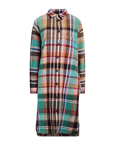 DSQUARED2 Patterned shirts & blouses Green 87% Cotton, 6% Linen, 6% Wool, 1% Polyamide