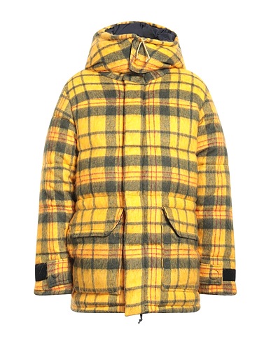THE NORTH FACE Shell jacket Yellow 50% Cotton, 19% Nylon, 18% Acrylic, 10% Alpaca wool, 3% Other Fibres