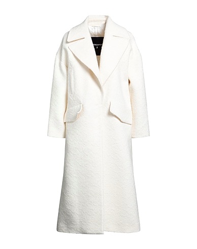 PATRIZIA PEPE Coat White 35% Cotton, 26% Wool, 22% Polyester, 17% Acrylic