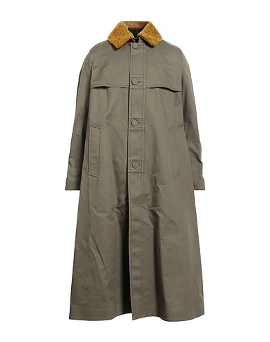 VALENTINO GARAVANI Full-length jacket Khaki 67% Cotton, 33% Polyamide