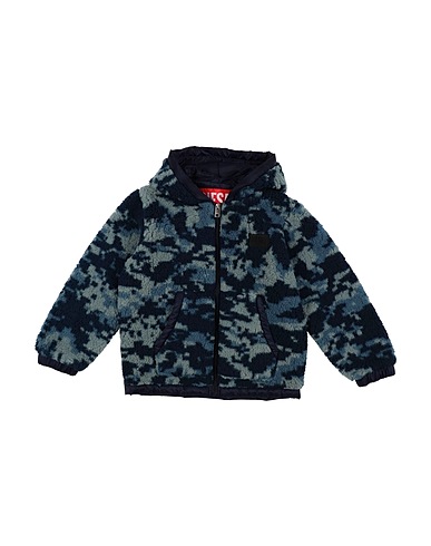 DIESEL Teddy Coat Blue 100% Polyester, Polyamide