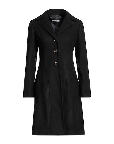 BIANCOGHIACCIO Coat Black 52% Acrylic, 42% Polyethylene, 6% Wool