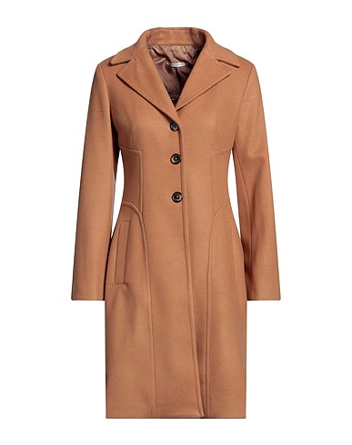 BIANCOGHIACCIO Coat Camel 52% Acrylic, 42% Polyethylene, 6% Wool