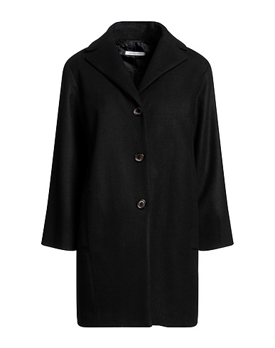 BIANCOGHIACCIO Coat Black 52% Acrylic, 42% Polyethylene, 6% Wool