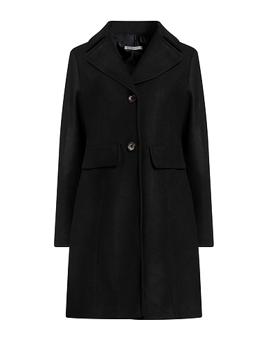 BIANCOGHIACCIO Cappotto Nero 52% Acrilico, 42% Polietilene, 6% Lana
