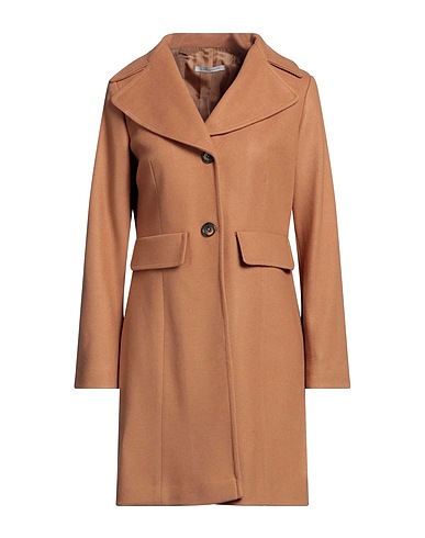 BIANCOGHIACCIO Coat Camel 52% Acrylic, 42% Polyethylene, 6% Wool