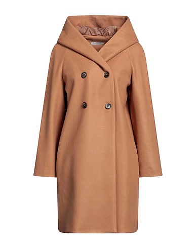 BIANCOGHIACCIO Coat Camel 52% Acrylic, 42% Polyethylene, 6% Wool