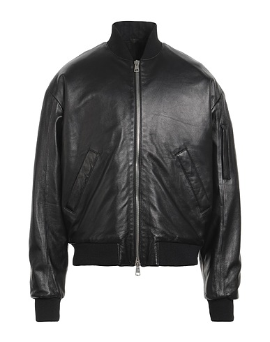 LOW BRAND Bomber Black 100% Soft Leather