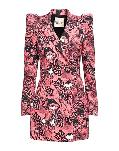 ANIYE BY Double breasted pea coat Salmon pink 88% Polyester, 12% Elastane
