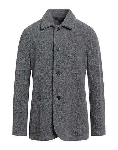HARRIS WHARF LONDON Teddy Coat Charcoal 64% Wool, 23% Polyamide, 8% Polyester, 5% Other Fibres