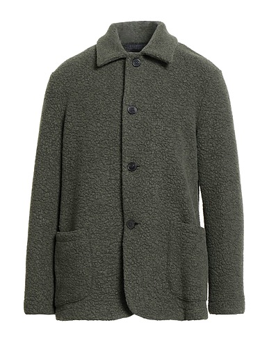 HARRIS WHARF LONDON Teddy Coat Military green 64% Wool, 23% Polyamide, 8% Polyester, 5% Other Fibres