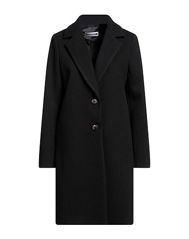 BIANCOGHIACCIO Coat Black 100% Polyester