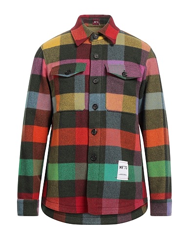 MR*73 Camicia a quadri Verde scuro 75% Lana, 22% Poliammide, 3% Altre Fibre