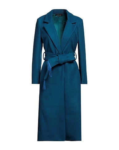 VANESSA SCOTT Manteau long Vert pétrole 80% Polyester, 18% Viscose, 2% Élasthanne