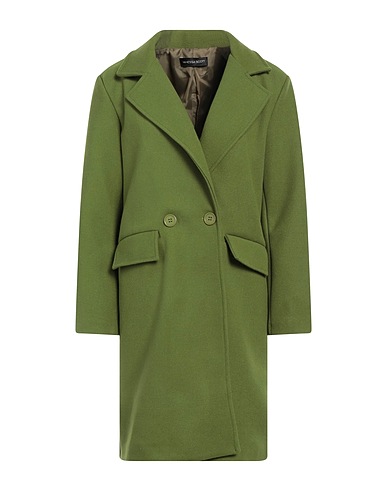 VANESSA SCOTT Coat Green 80% Polyester, 18% Viscose, 2% Elastic fibres