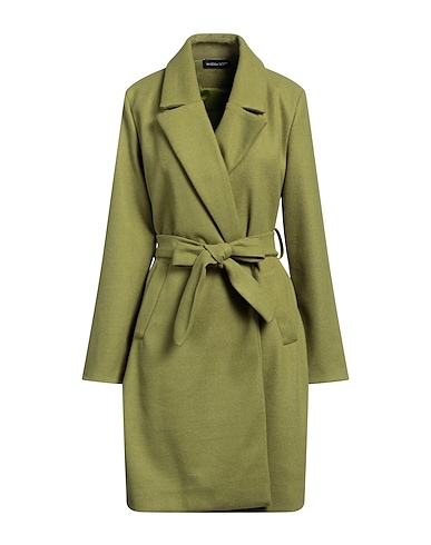 VANESSA SCOTT Coat Light green 80% Polyester, 18% Viscose, 2% Elastane