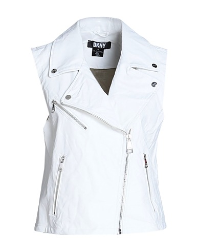 DKNY Giacca biker Off white 100% Poliuretano