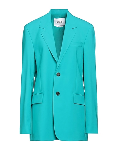 MSGM Giacca Turchese 96% Lana Vergine, 4% Elastan