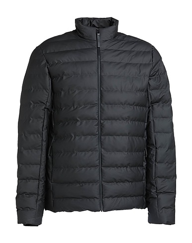 RAINS COATS & JACKETS Black 100% Polyester, Polyurethane
